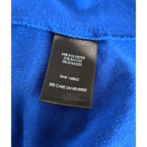 Torrid Blue Dress 2X Ruched Jersey Knit Shirtdress Sleeveless 2 Plus Size - Picture 7 of 8